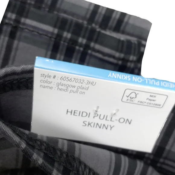 NWT Nine West Women's Heidi Glasgow Plaid Pull-On Skinny Pant - Picture 6 of 6